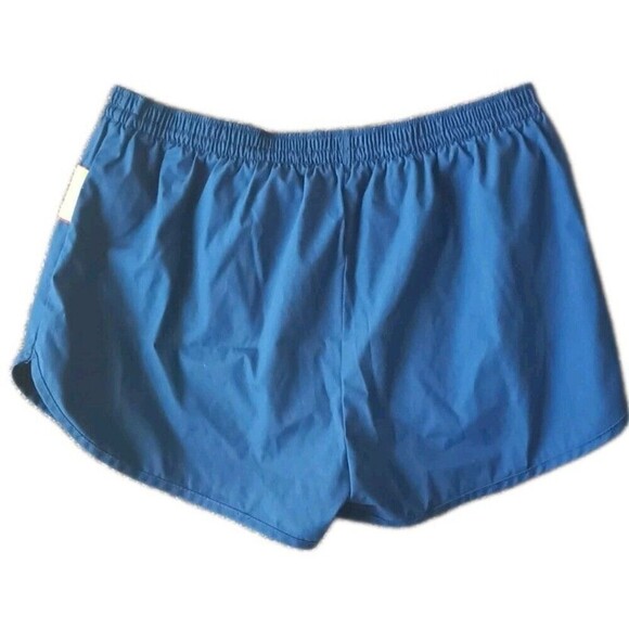 Vintage Mens Malibu Swim Trunks Sz Large Navy Blue Yellow Board Short Drawstring - Picture 2 of 5